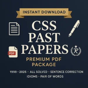 CSS Past Papers – Premium PDF Package